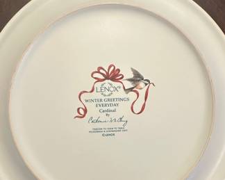 Lenox Winter Greetings Everyday Cardinal Dinner Plate