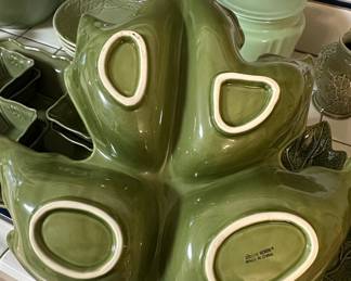 Lillian Vernon Leaf-Shaped Divided Serving Dish