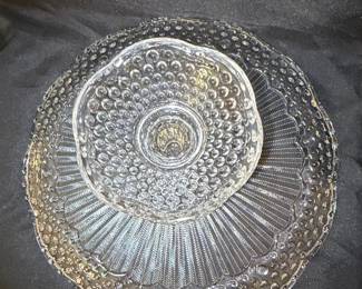 Vintage Hobnail Pedestal Cake Stand