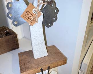 Mud Pie Metal and Wood Angel Stocking Holder