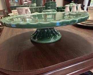 Furio Home Green Pedestal Cake Stand