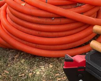Orange Corrugated Polyethylene Drainage Pipe