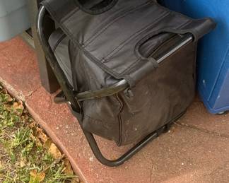 Portable Folding Stool with Cooler Backpack