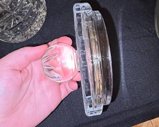 Cut Crystal Biscuit Barrel or Covered Jar