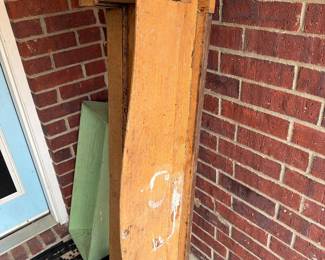 Antique Oak Fireplace Mantel Surround with Carved Corbel