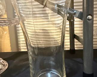 Clear Glass Flared Vase