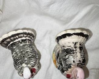 Vintage Ceramic Turkey Salt and Pepper Shakers, Made in Japan