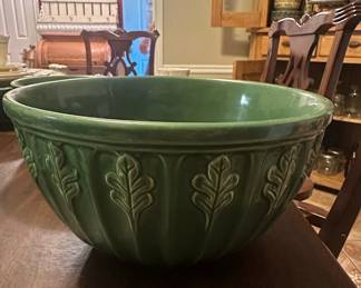 Furio Green Leaf Pattern Mixing Bowl