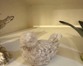 Textured Ceramic Bird Figurine