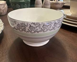 D.P.S. England Bone China Floral Serving Bowl