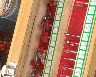 Router Bit Set with Wooden Case