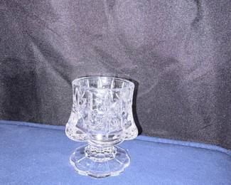 EAPG Star and Fan Pattern Footed Salt Dip