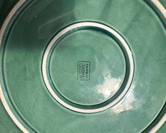 Bordallo Pinheiro Cabbage Green Ivy Leaf Vines Summer Terrace Round Platter