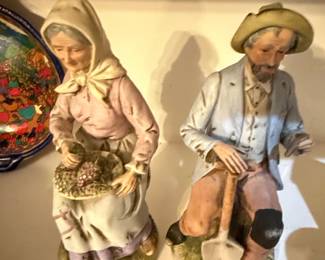 HOMCO Porcelain Elderly Couple Figurines #1433