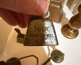 Vintage "MILK RING THE BELL" Advertising Handheld Bell