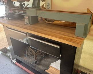 Delta Midi Lathe on Craftsman Workbench