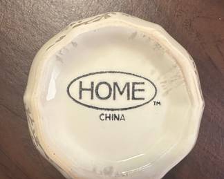 HOME China Scalloped Floral Serving Bowl