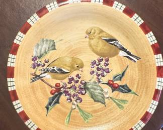 Lenox Winter Greetings Everyday Goldfinch Dinner Plate