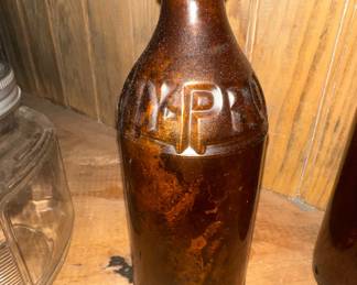 Vintage Hy-Pro Amber Glass Bottle