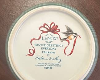 Lenox Winter Greetings Everyday Chickadee Serving Bowl