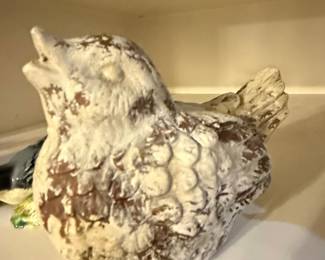 Distressed Ceramic Bird Figurine