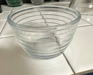 Libbey Hoops Clear Horizontal Rings Glass Finger Bowls