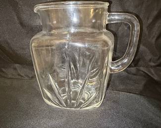 Vintage Federal Glass Starburst Pitcher