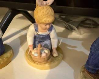 Homco "Denim Days" Porcelain Figurines