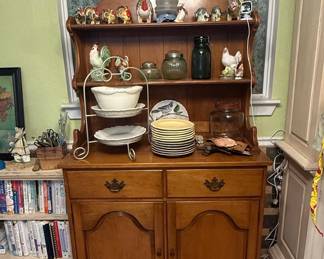 Vintage Ethan Allen Maple Hutch and Buffet