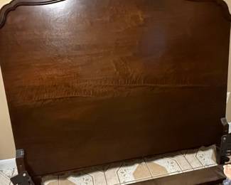 French Provincial Style Full-Size Bed Headboard and Footboard