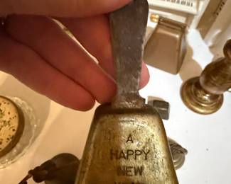 Vintage "A Happy New Year" Brass Bell