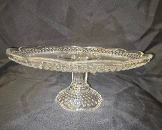 Vintage Hobnail Pedestal Cake Stand