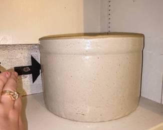 Vintage Salt-Glazed Stoneware Crock