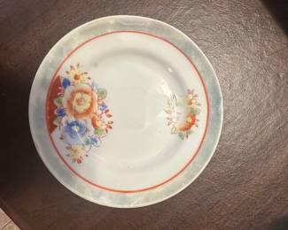 Vintage Japanese Floral Porcelain Bread and Butter Plate - Occupied Japan