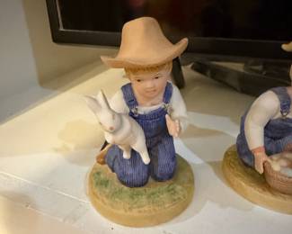 Homco "Denim Days" Porcelain Figurines