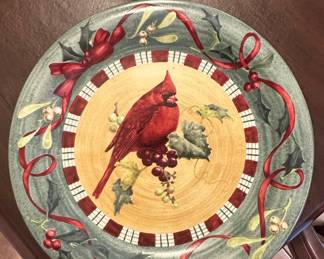 Lenox Winter Greetings Everyday Cardinal Dinner Plate