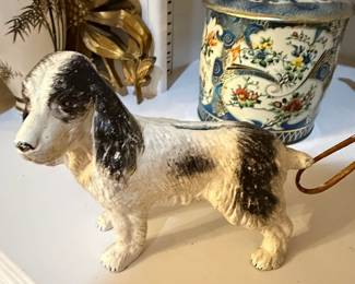 Vintage Cast Iron Cocker Spaniel Still Bank