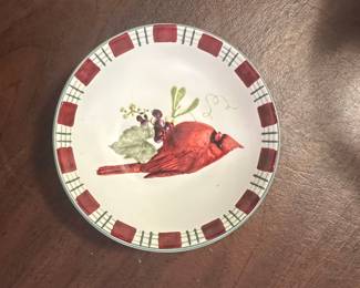 Lenox Winter Greetings Everyday Cardinal Salad Plate