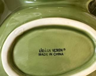 Lillian Vernon Leaf-Shaped Divided Serving Dish