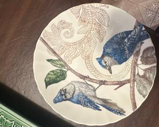 Tim Coffey for Creative Co-Op Blue Jay Plate