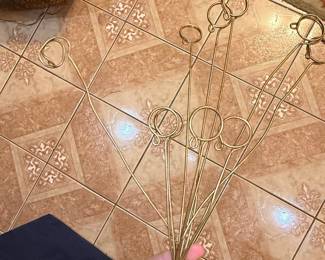 Vintage Brass Wire Photo or Card Holder Stand