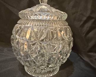 EAPG Pressed Glass Covered Compote or Candy Jar