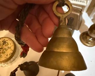 Vintage Brass Hanging Bell Cluster
