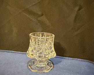 EAPG Star and Fan Pattern Footed Salt Dip
