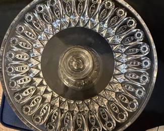 EAPG "Sunk Daisy" Cake Stand by Cooperative Flint