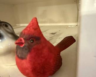 Vintage Cardinal Figurine - Hand Painted Danish Decor