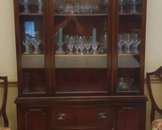 Traditional China Cabinet with Glass Display  Storage