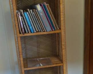 4Tier Arched Wicker Bookcase Display Shelf