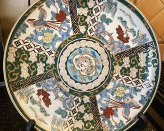 Vintage HandPainted Japanese Imari Porcelain Charger Plate