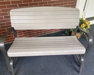 Lifetime Outdoor Glider Bench  WeatherResistant Patio Seating
